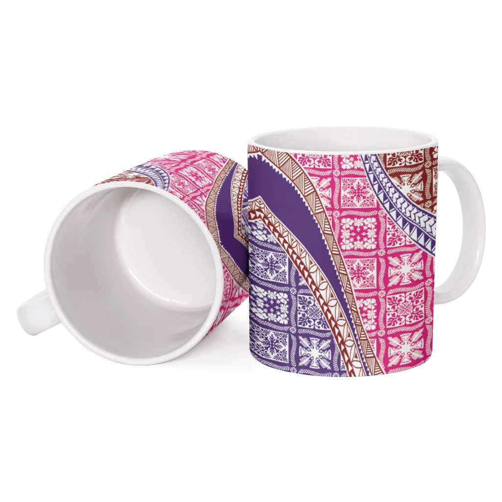 Hawaiian Quilt Pattern Ceramic Mug Sweet Color Mixed - Polynesian Pride