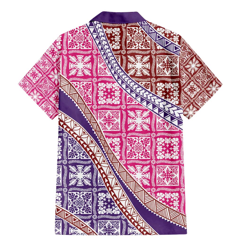 Hawaiian Quilt Pattern Family Matching Mermaid Dress and Hawaiian Shirt Sweet Color Mixed LT01 - Polynesian Pride