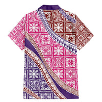 Hawaiian Quilt Pattern Family Matching Mermaid Dress and Hawaiian Shirt Sweet Color Mixed LT01 - Polynesian Pride