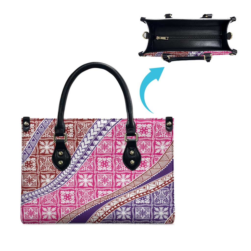 Hawaiian Quilt Pattern Leather Bag Sweet Color Mixed - Polynesian Pride