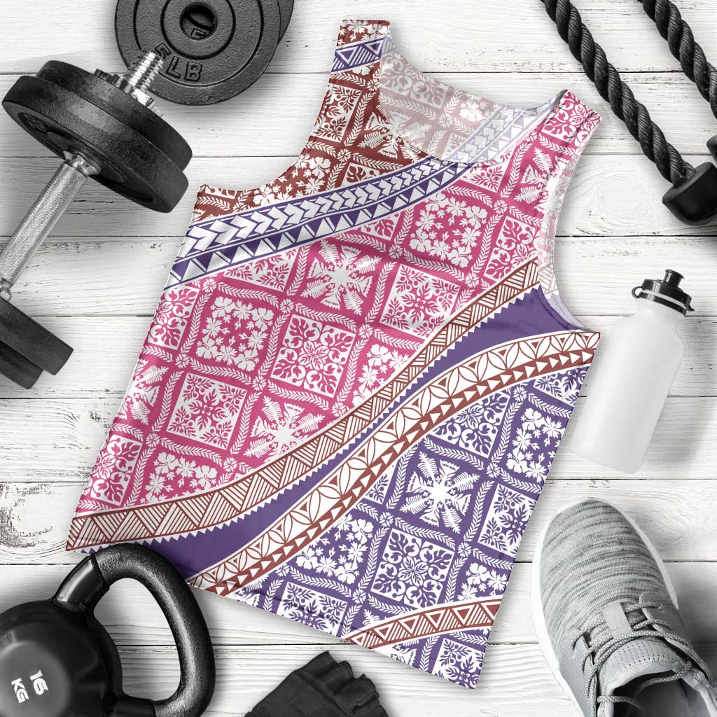Hawaiian Quilt Pattern Men Tank Top Sweet Color Mixed - Polynesian Pride