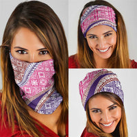 Hawaiian Quilt Pattern Neck Gaiter Sweet Color Mixed - Polynesian Pride