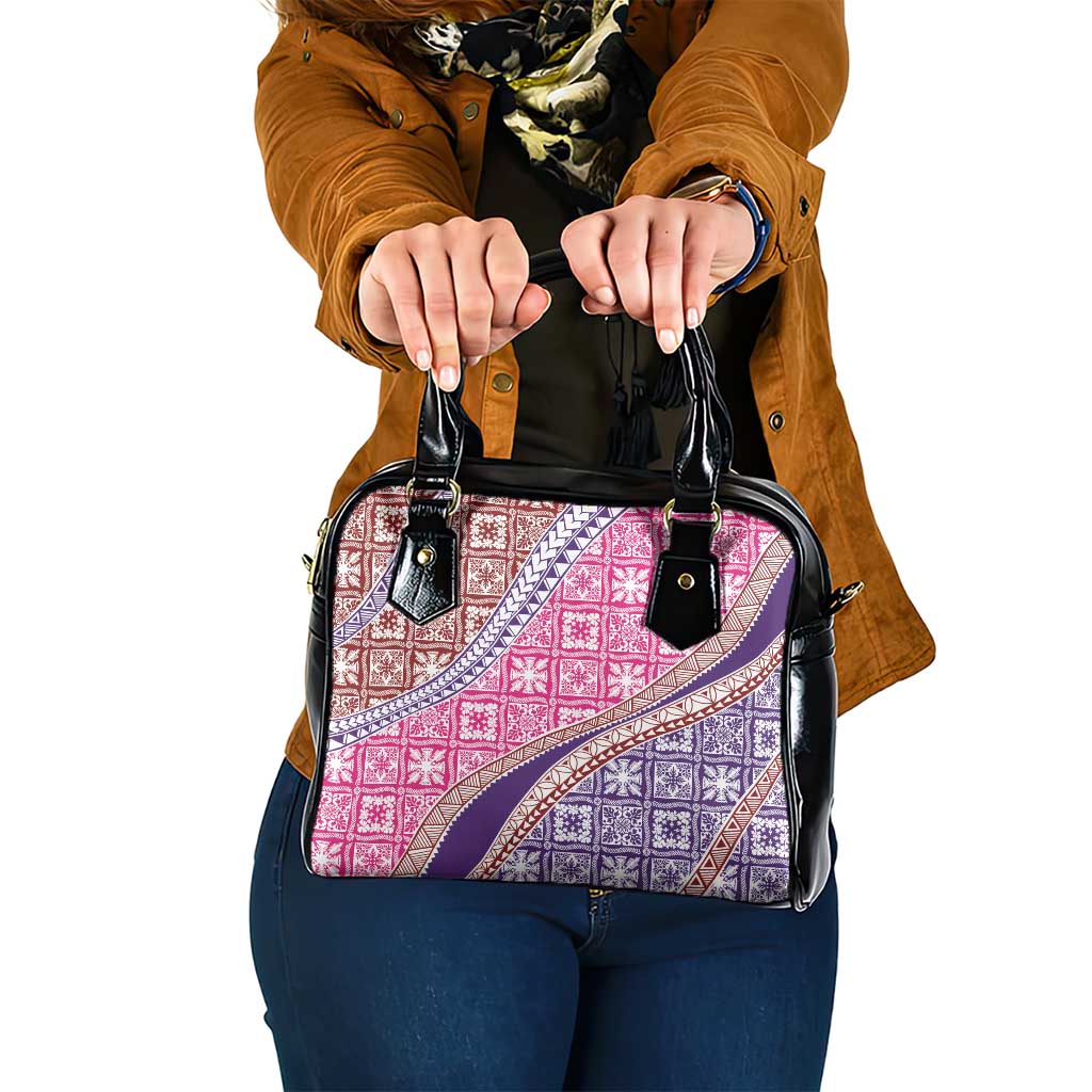 Hawaiian Quilt Pattern Shoulder Handbag Sweet Color Mixed - Polynesian Pride