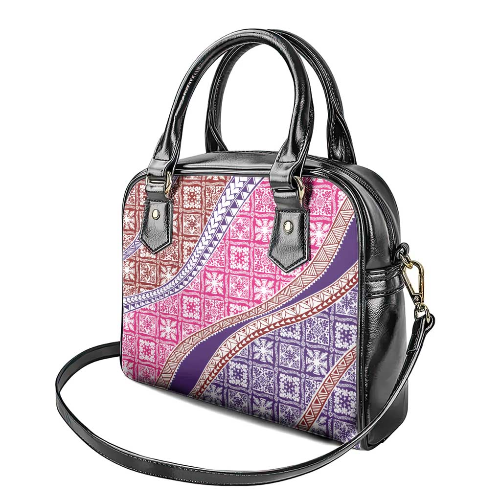 Hawaiian Quilt Pattern Shoulder Handbag Sweet Color Mixed - Polynesian Pride