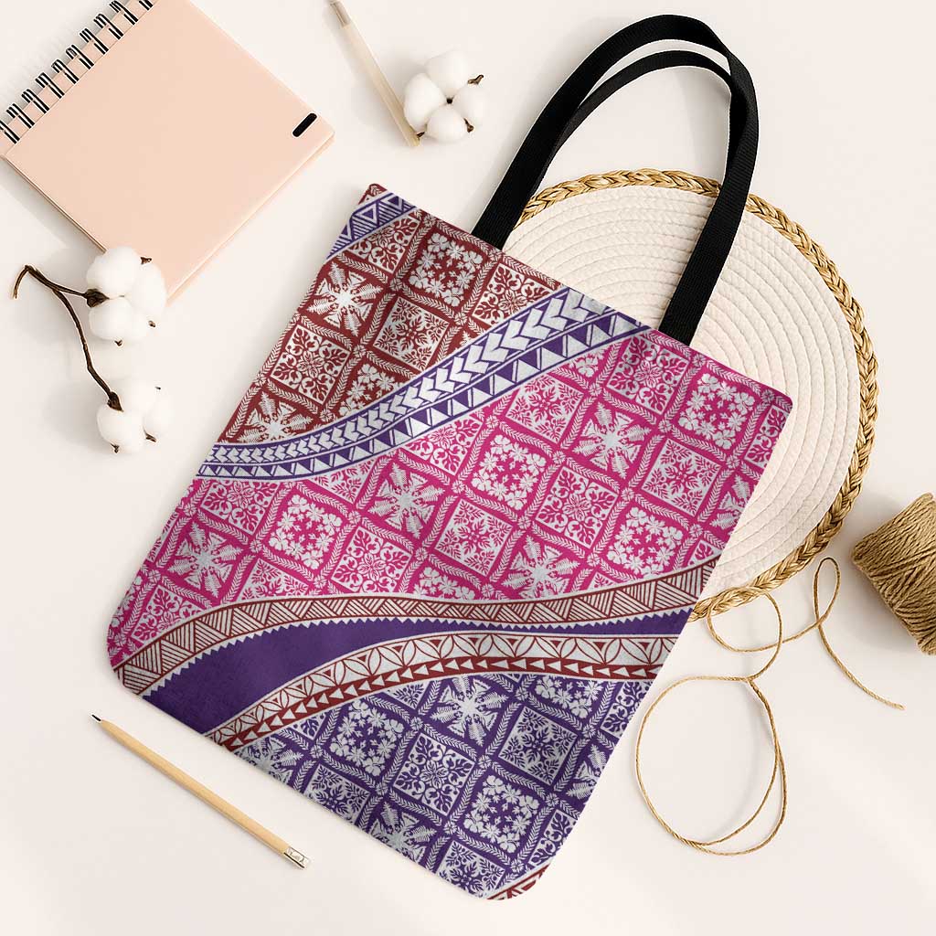 Hawaiian Quilt Pattern Tote Bag Sweet Color Mixed - Polynesian Pride