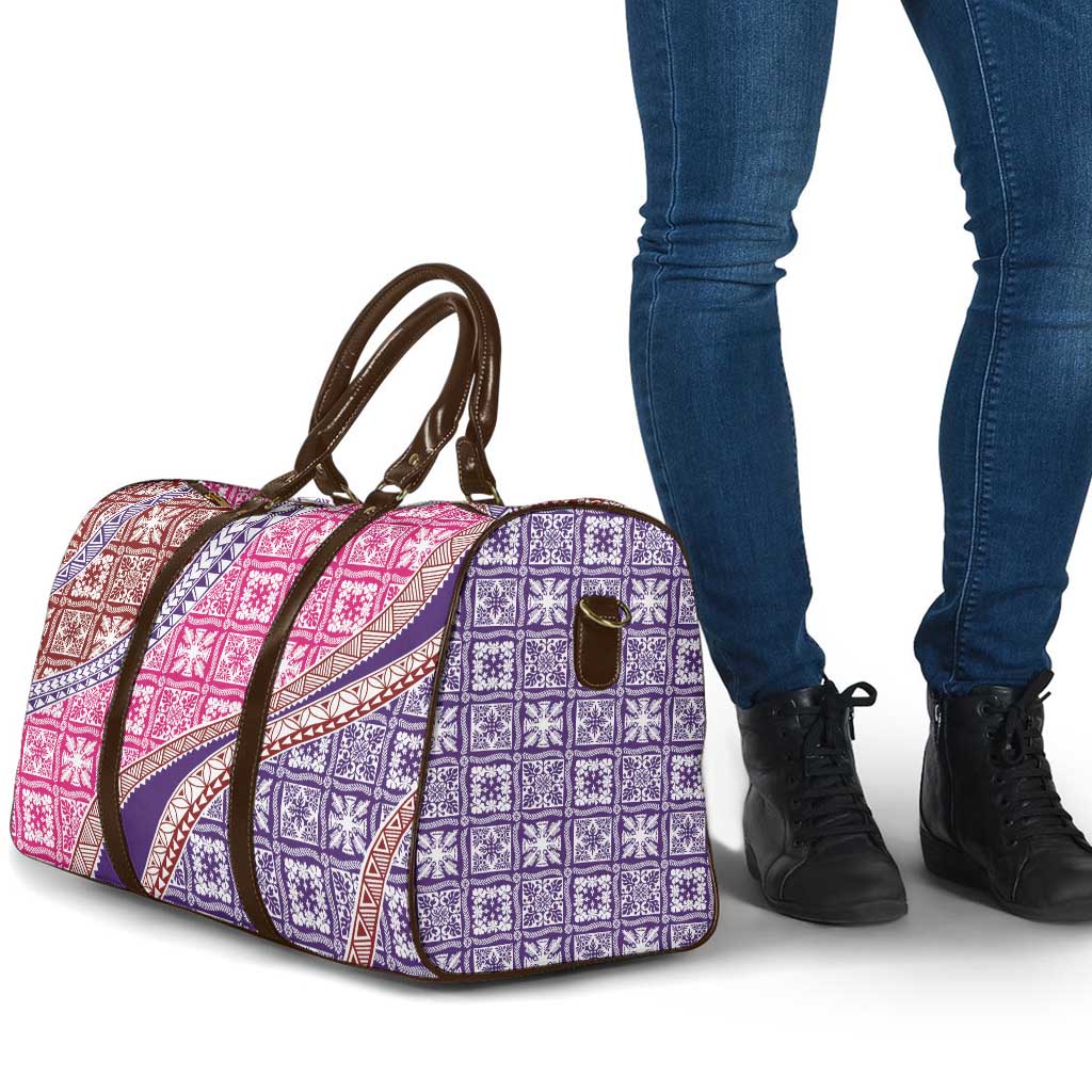 Hawaiian Quilt Pattern Travel Bag Sweet Color Mixed - Polynesian Pride