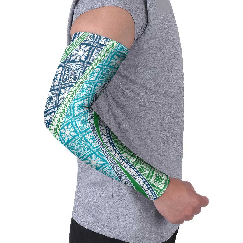 Hawaiian Quilt Pattern Arm Sleeves Fresh Color Mixed - Polynesian Pride