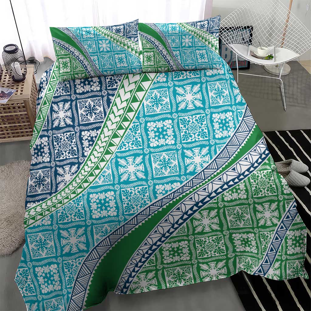 Hawaiian Quilt Pattern Bedding Set Fresh Color Mixed - Polynesian Pride