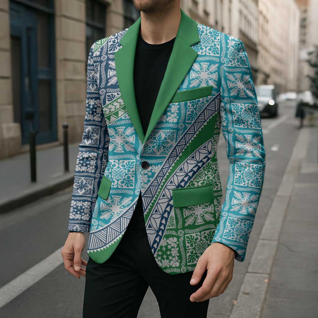 Hawaiian Quilt Pattern Blazer Fresh Color Mixed - Polynesian Pride