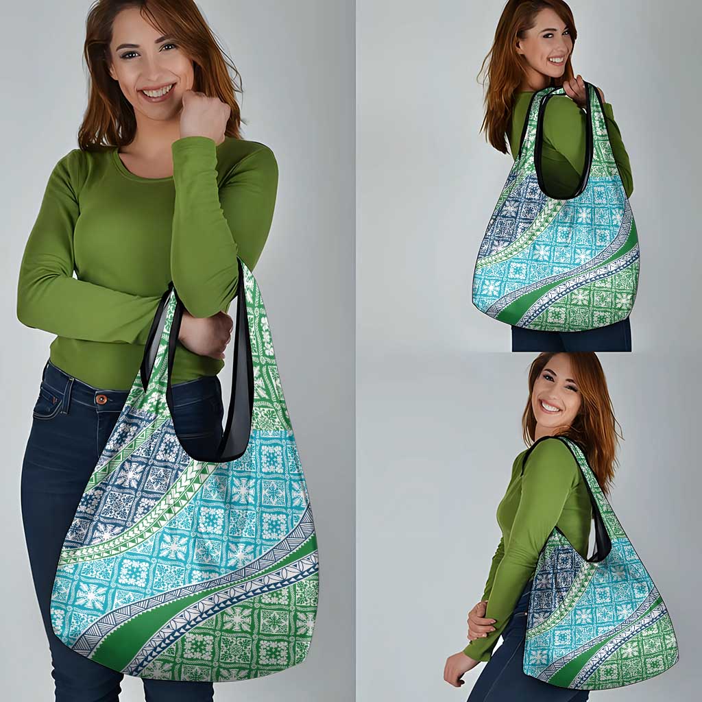 Hawaiian Quilt Pattern Grocery Bag Fresh Color Mixed - Polynesian Pride