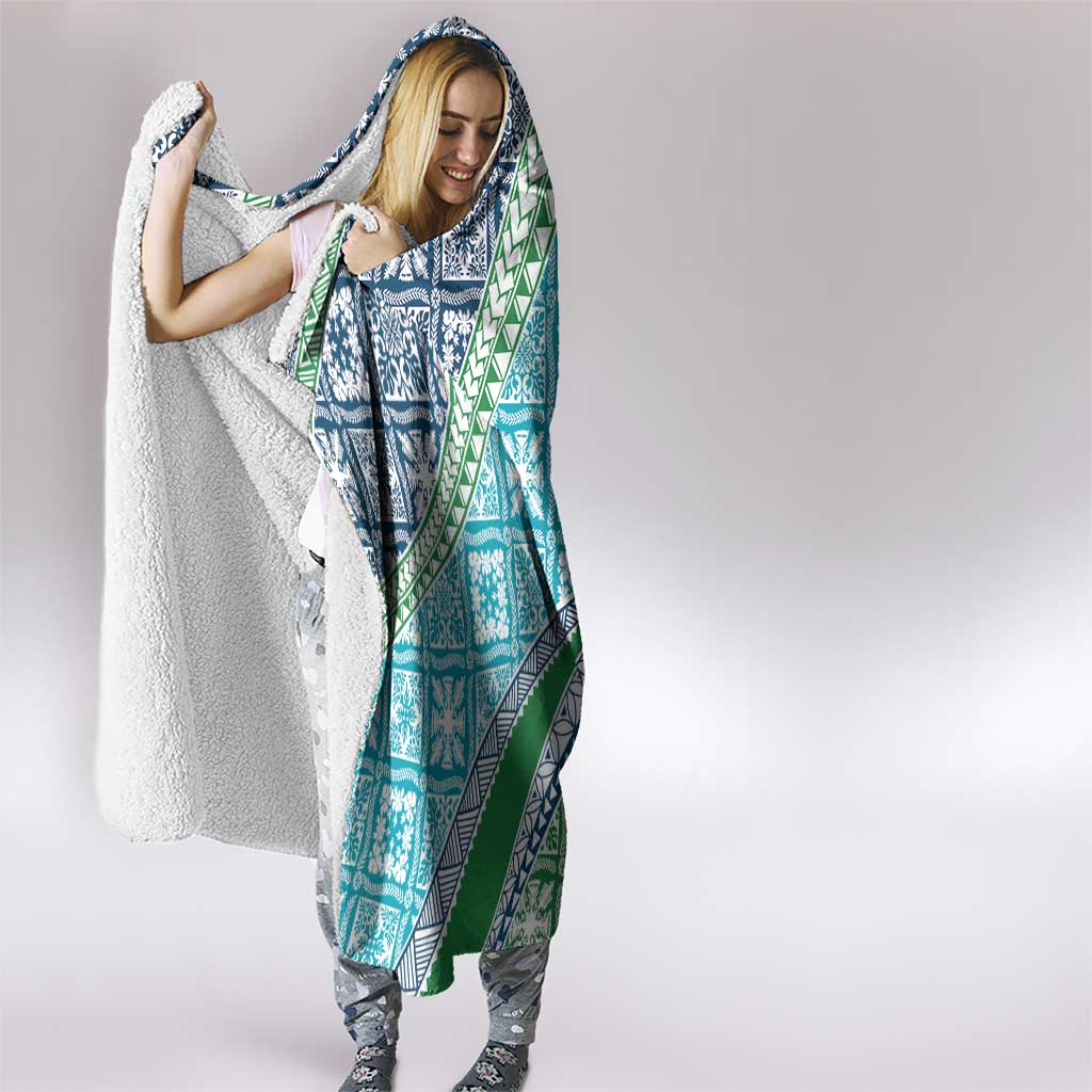 Hawaiian Quilt Pattern Hooded Blanket Fresh Color Mixed - Polynesian Pride