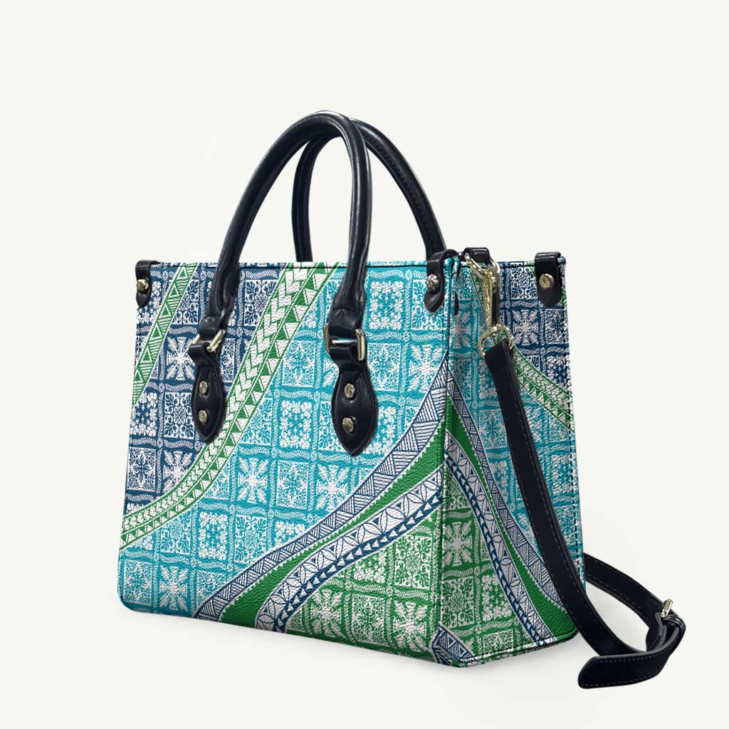 Hawaiian Quilt Pattern Leather Bag Fresh Color Mixed - Polynesian Pride