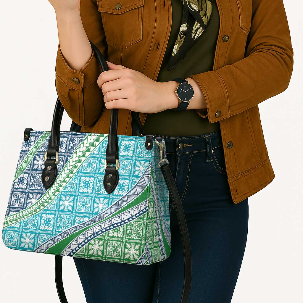 Hawaiian Quilt Pattern Leather Bag Fresh Color Mixed - Polynesian Pride