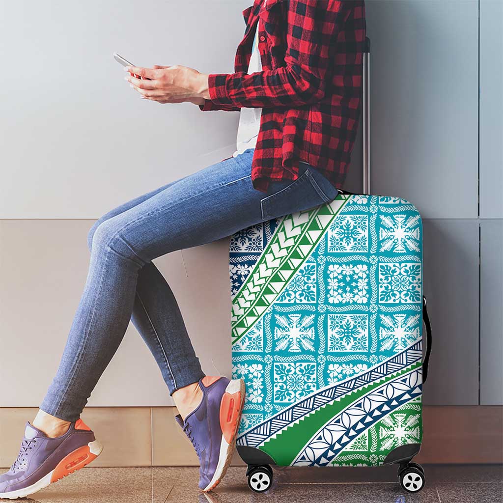 Hawaiian Quilt Pattern Luggage Cover Fresh Color Mixed - Polynesian Pride
