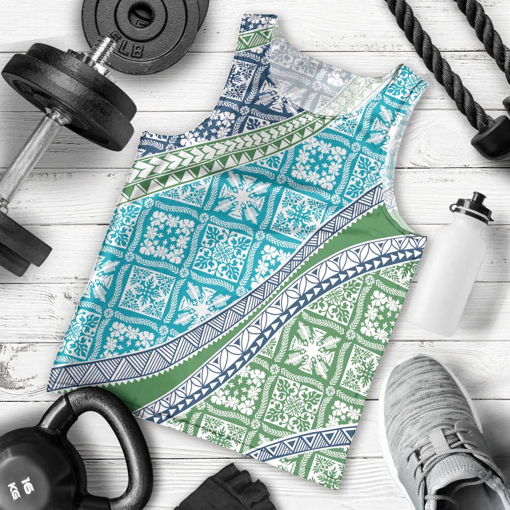 Hawaiian Quilt Pattern Men Tank Top Fresh Color Mixed - Polynesian Pride
