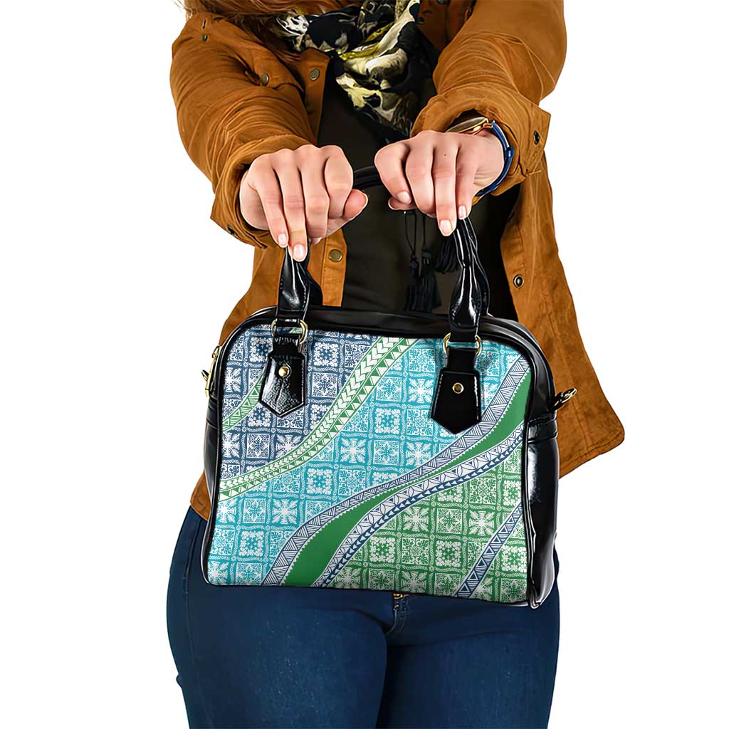 Hawaiian Quilt Pattern Shoulder Handbag Fresh Color Mixed - Polynesian Pride