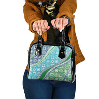 Hawaiian Quilt Pattern Shoulder Handbag Fresh Color Mixed - Polynesian Pride