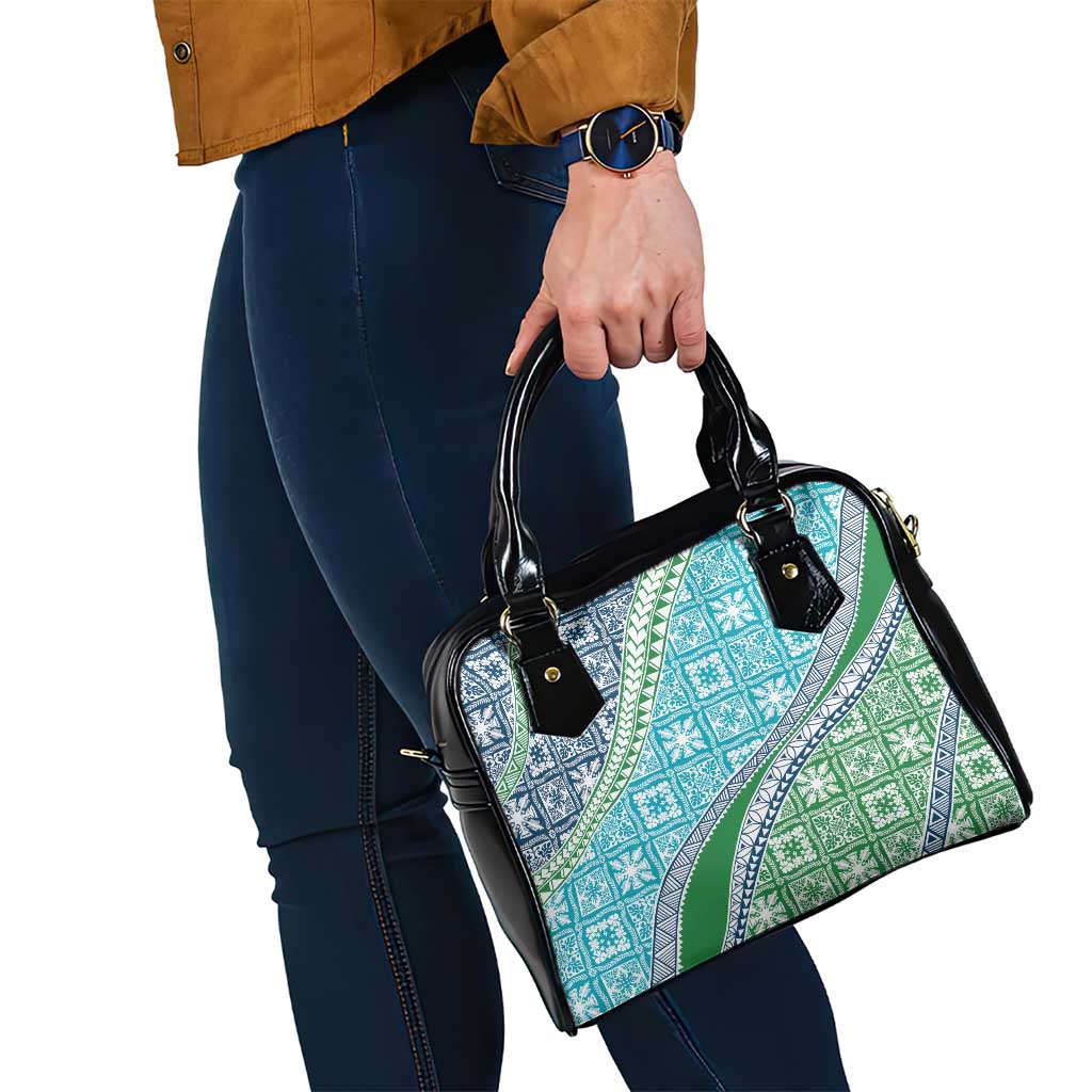 Hawaiian Quilt Pattern Shoulder Handbag Fresh Color Mixed - Polynesian Pride
