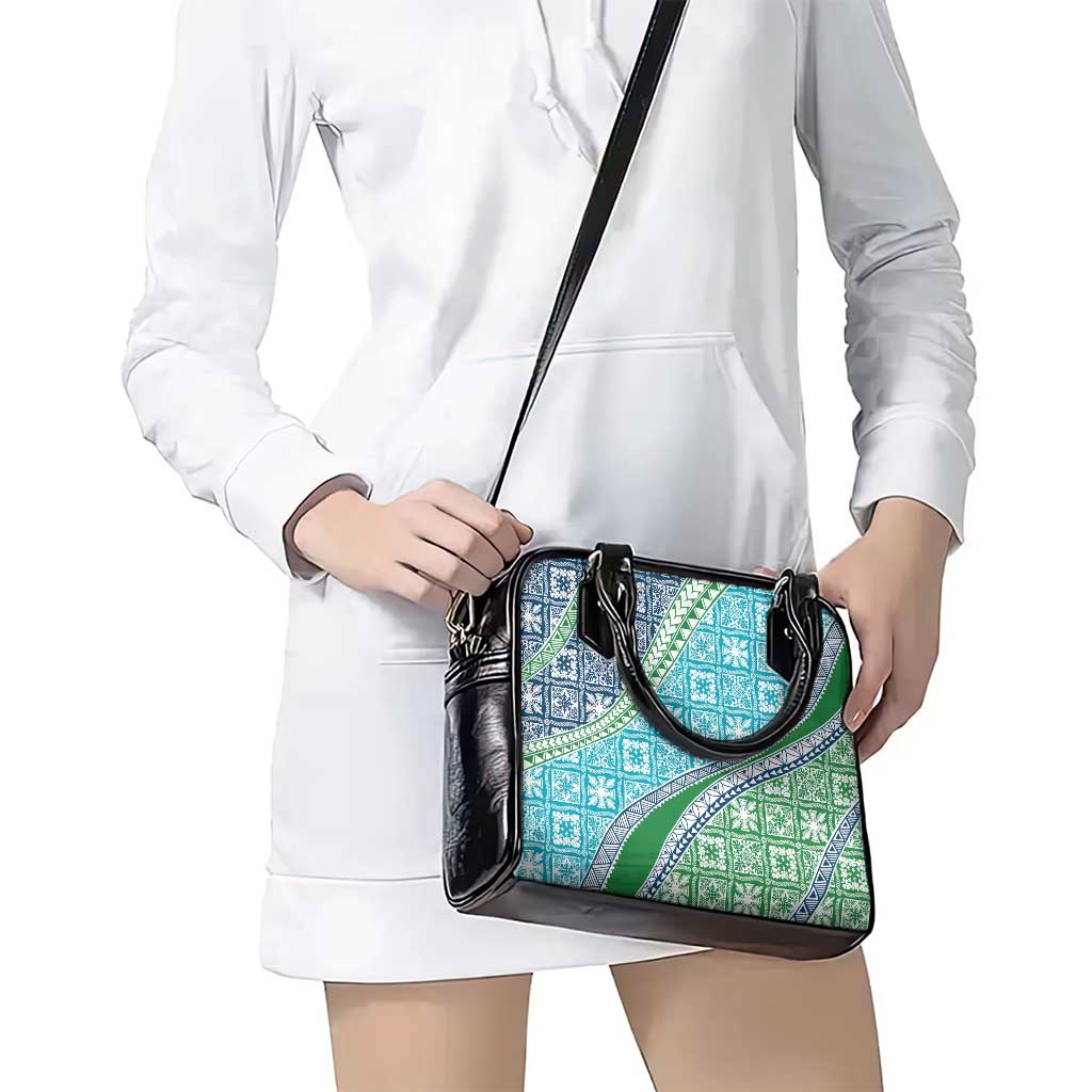 Hawaiian Quilt Pattern Shoulder Handbag Fresh Color Mixed - Polynesian Pride