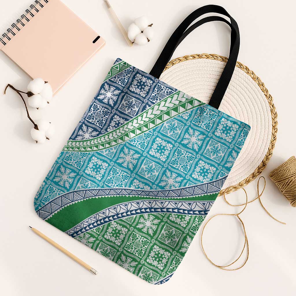 Hawaiian Quilt Pattern Tote Bag Fresh Color Mixed - Polynesian Pride