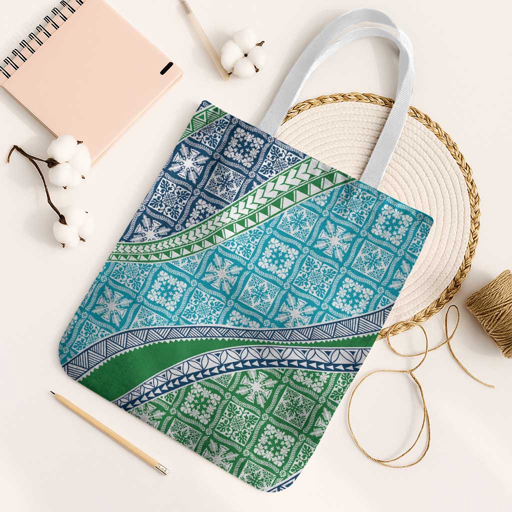 Hawaiian Quilt Pattern Tote Bag Fresh Color Mixed - Polynesian Pride