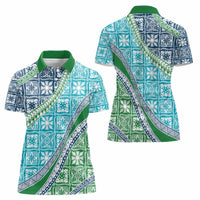 Hawaiian Quilt Pattern Women Polo Shirt Fresh Color Mixed LT01 - Polynesian Pride