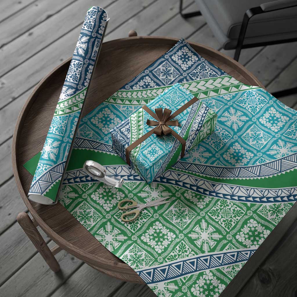 Hawaiian Quilt Pattern Wrapping Paper Fresh Color Mixed - Polynesian Pride