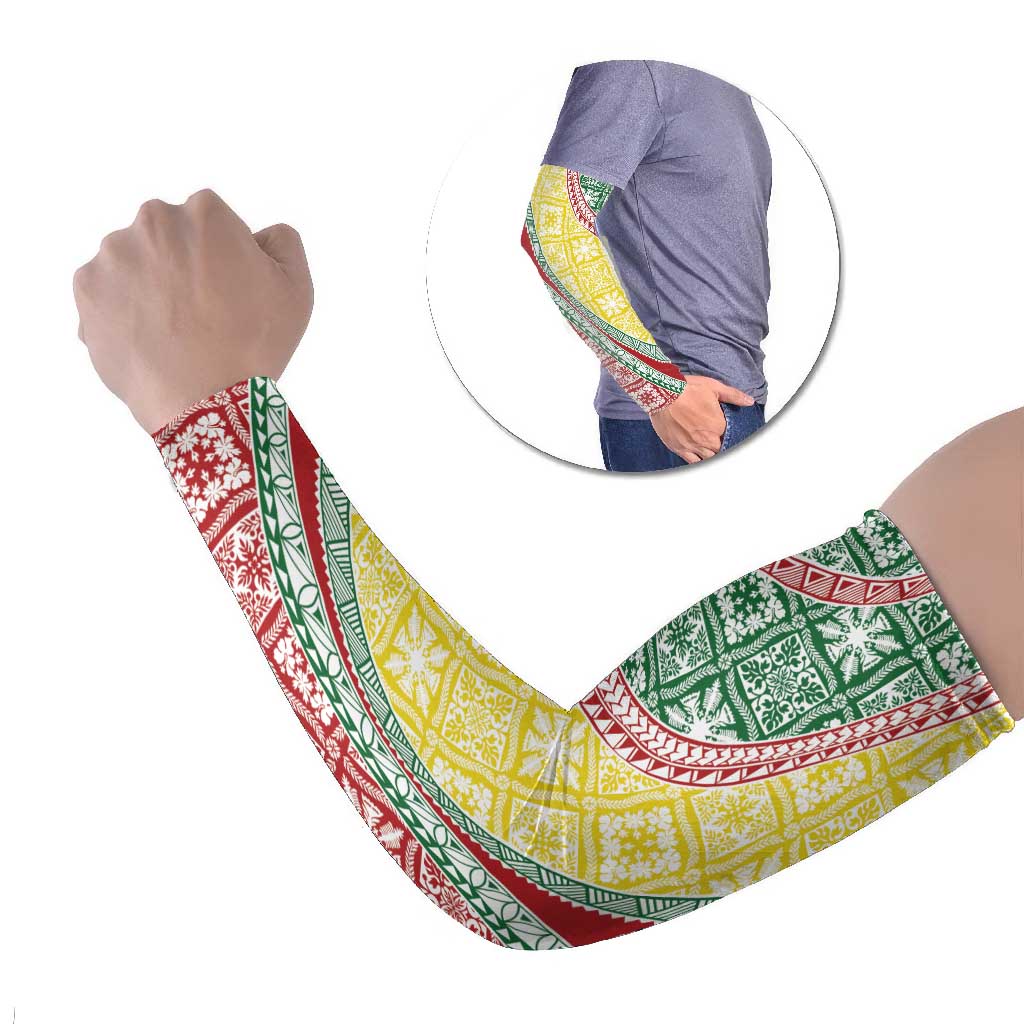 Hawaiian Quilt Pattern Arm Sleeves Special Color Mixed - Polynesian Pride