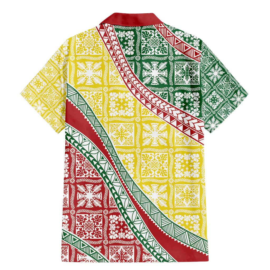 Hawaiian Quilt Pattern Family Matching Mermaid Dress and Hawaiian Shirt Special Color Mixed LT01 - Polynesian Pride