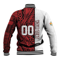 Custom Rugby Tonga 2026 Baseball Jacket Ngatu Pattern Special Version LT01 - Polynesian Pride