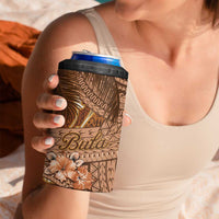 Personalised Fiji Masi 4 in 1 Can Cooler Tumbler Bula Fijian Masi Tapa Vintage Style LT01 - Polynesian Pride
