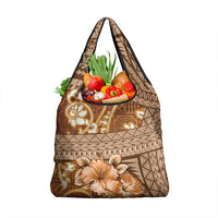 Personalised Fiji Masi Grocery Bag Bula Fijian Masi Tapa Vintage Style LT01 1-pack One Size Brown - Polynesian Pride