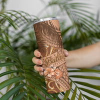 Fiji Masi Skinny Tumbler Bula Fijian Masi Tapa Vintage Style LT01 - Polynesian Pride