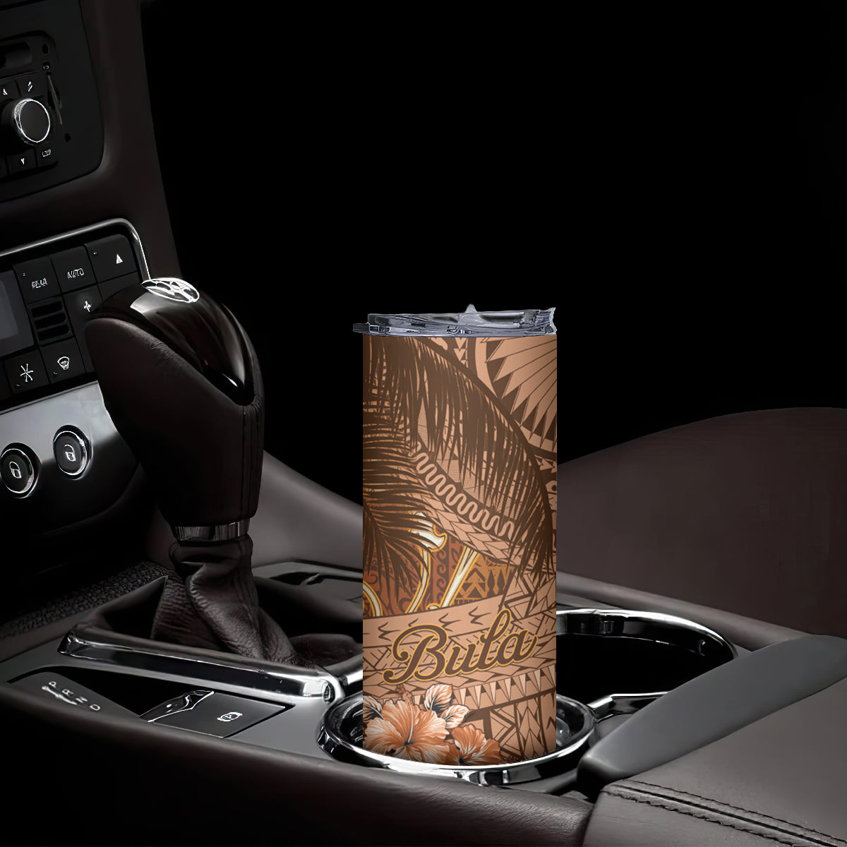Fiji Masi Skinny Tumbler Bula Fijian Masi Tapa Vintage Style LT01 - Polynesian Pride
