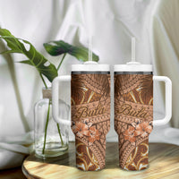 Fiji Masi Tumbler With Handle Bula Fijian Masi Tapa Vintage Style LT01 - Polynesian Pride