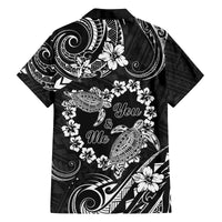 Polynesian Turtle Valentine Family Matching Off Shoulder Short Dress and Hawaiian Shirt You And Me Hibiscus Heart LT01 - Polynesian Pride
