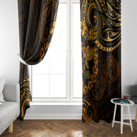 Polynesian Turtle Valentine Window Curtain You And Me Gold Hibiscus Heart LT01 - Polynesian Pride