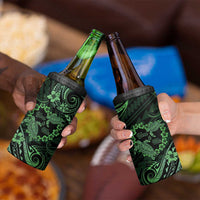 Polynesian Turtle Valentine 4 in 1 Can Cooler Tumbler You And Me Green Hibiscus Heart LT01 - Polynesian Pride