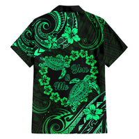 Polynesian Turtle Valentine Family Matching Summer Maxi Dress and Hawaiian Shirt You And Me Green Hibiscus Heart LT01 - Polynesian Pride