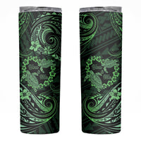 Polynesian Turtle Valentine Skinny Tumbler You And Me Green Hibiscus Heart LT01 Green - Polynesian Pride