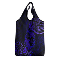 Polynesian Turtle Valentine Grocery Bag You And Me Navy Blue Hibiscus Heart LT01 - Polynesian Pride