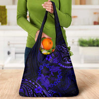 Polynesian Turtle Valentine Grocery Bag You And Me Navy Blue Hibiscus Heart LT01 - Polynesian Pride