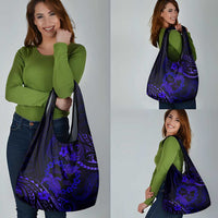Polynesian Turtle Valentine Grocery Bag You And Me Navy Blue Hibiscus Heart LT01 - Polynesian Pride