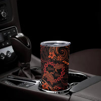 Polynesian Turtle Valentine Tumbler Cup You And Me Orange Hibiscus Heart