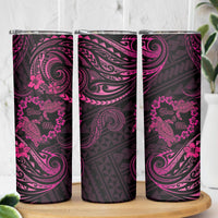 Polynesian Turtle Valentine Skinny Tumbler You And Me Pink Hibiscus Heart LT01 - Polynesian Pride