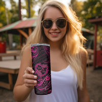 Polynesian Turtle Valentine Skinny Tumbler You And Me Pink Hibiscus Heart LT01 - Polynesian Pride