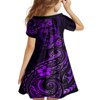Polynesian Turtle Valentine Family Matching Tank Maxi Dress and Hawaiian Shirt You And Me Purple Hibiscus Heart LT01 - Polynesian Pride