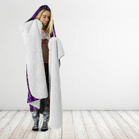 Polynesian Turtle Valentine Hooded Blanket You And Me Purple Hibiscus Heart LT01 - Polynesian Pride