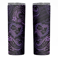 Polynesian Turtle Valentine Skinny Tumbler You And Me Purple Hibiscus Heart LT01 Purple - Polynesian Pride
