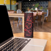 Polynesian Turtle Valentine Skinny Tumbler You And Me Red Hibiscus Heart LT01 - Polynesian Pride